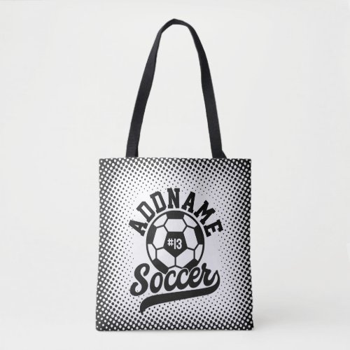 Soccer Player ADD NAME Football Team Personalized Tote Bag