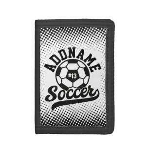 Soccer Player ADD NAME Football Team Personalized Tri-fold Wallet
