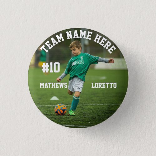 Soccer Player Add Name Number Team and Photo Button