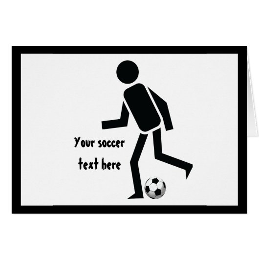 Soccer player and ball custom card (Front Horizontal)