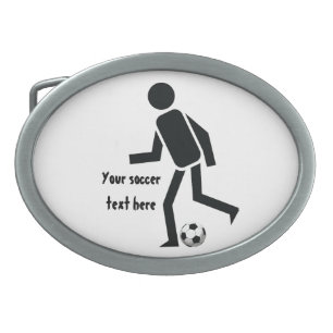 Soccer player and ball custom gift belt buckle