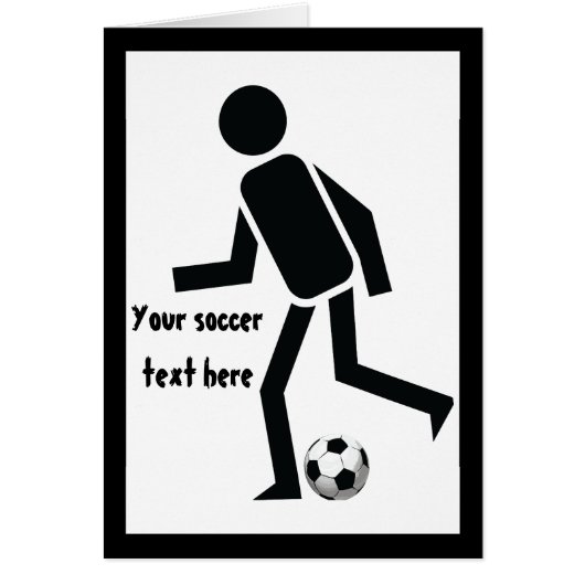 Soccer player and ball custom gift cards (Front)