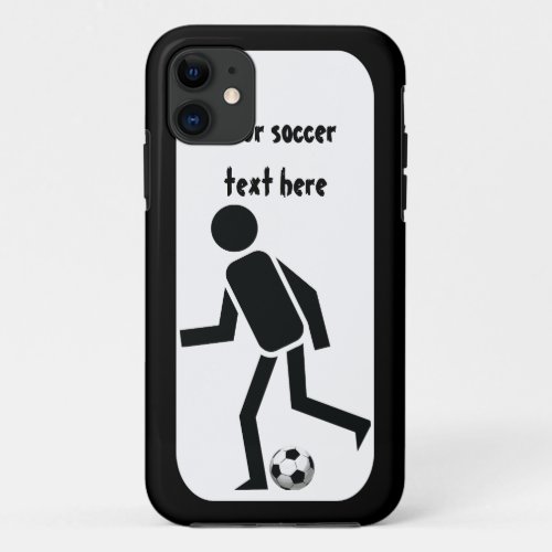 Soccer player and ball custom gift iPhone 11 case