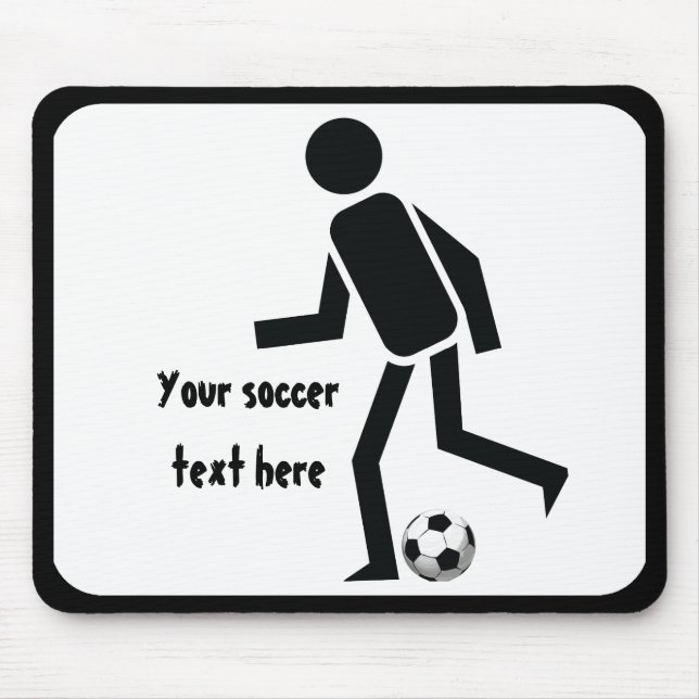 Soccer player and ball custom gift mouse pad (Front)