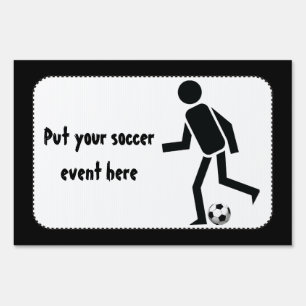 Soccer player and ball custom sign
