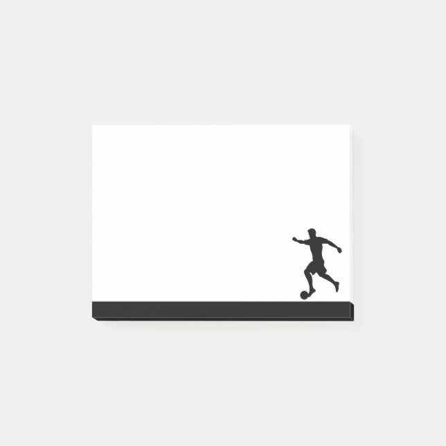 Soccer Player Athlete Sport Silhouette Post-it Notes (Front)