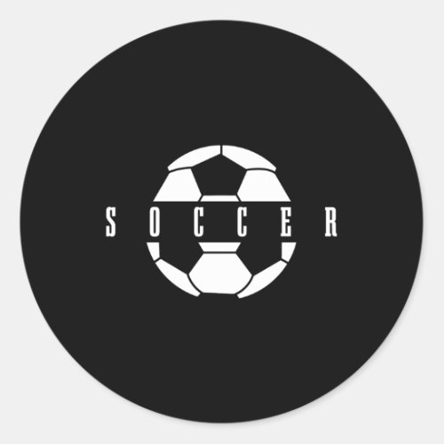 Soccer Player Ball Soccer Classic Round Sticker