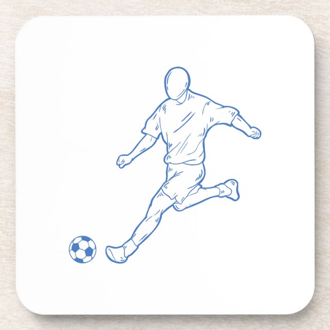 soccer player beverage coaster (Front)