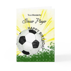 Soccer Player Birthday Card
