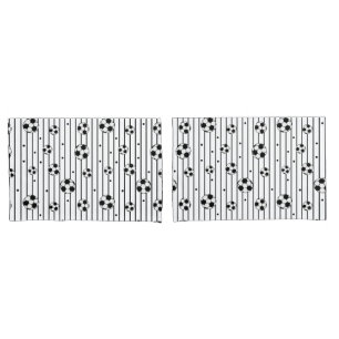 Soccer Player Black and White Football Pillow Case