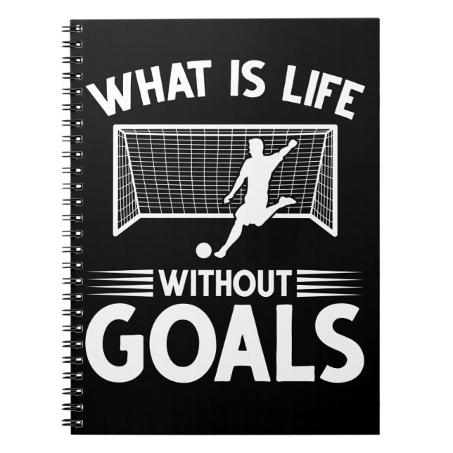 Soccer Player Boy Forward Goal Notebook (Front)
