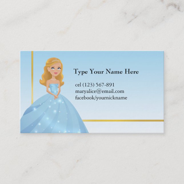 Soccer Player Calling Card for Girls (Front)