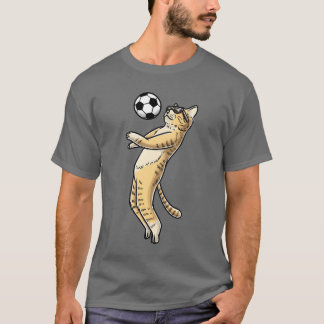 Soccer Player Cat Lover Pet Kittens Men Women boy T-Shirt