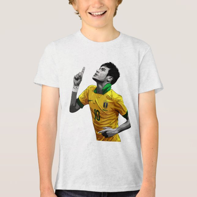 Soccer Player Celebration Pose T-Shirt Tri-Blend Shirt (Front)