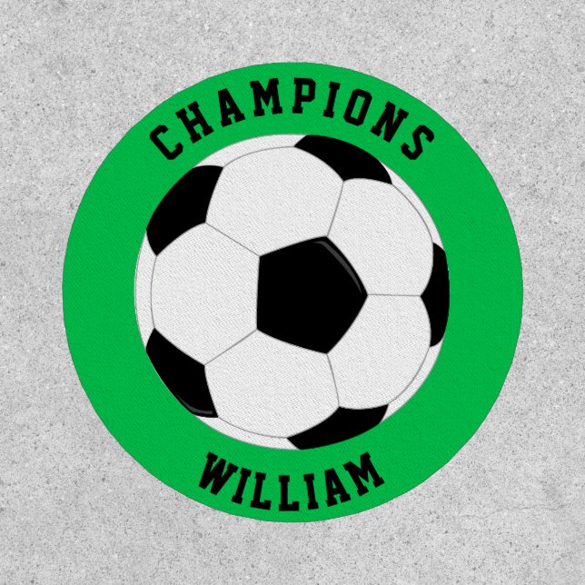 Soccer Player Champion Personalised Patch (Front)