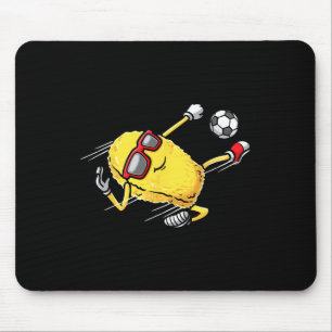 Soccer Player Chicken Nugget Playing Soccer Girls  Mouse Pad