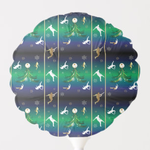 Soccer Player Christmas Snowflake Pattern Balloon