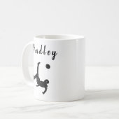 Soccer Player Coach Ball Kick Grunge Personalized Coffee Mug (Front Left)