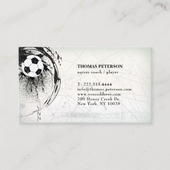 Soccer Player Coach Football Ball Decorated Card by paplavskyte at Zazzle