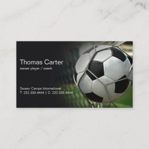 Soccer Player Coach Football Camp International Business Card