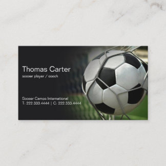 Soccer Player Coach Football Camp International Business Card