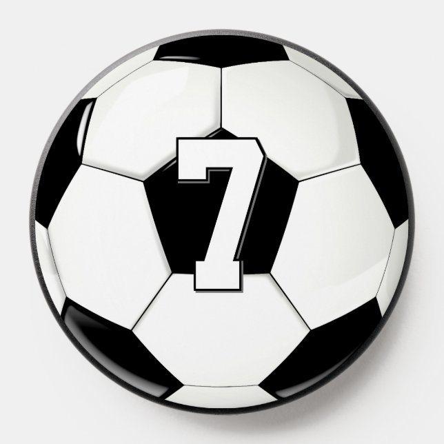 Soccer Player Custom Jersey Number Personalized PopSocket (Popsocket)