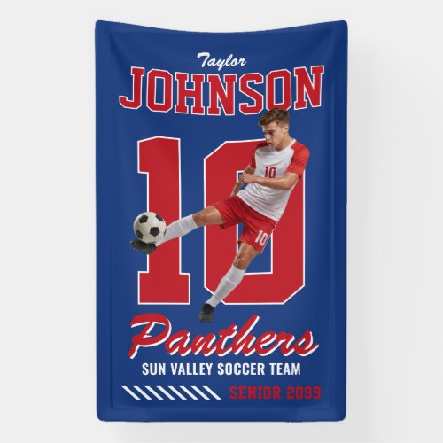 Soccer Player Custom Photo Jersey Number Sports Banner