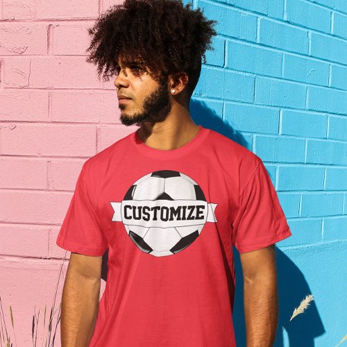 Soccer Player Custom Team Name  Text Personalized T_Shirt