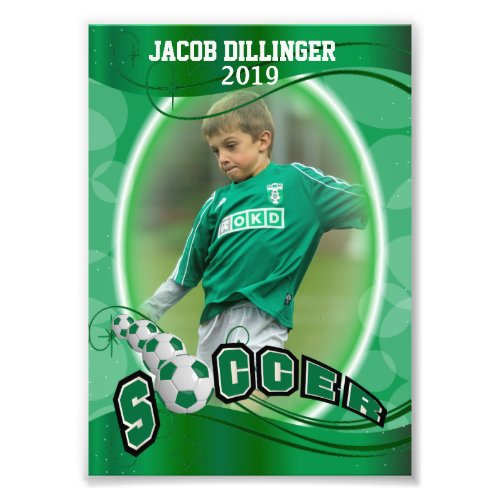 Soccer Player _ Decorative Photo Print Template