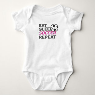 Soccer Player Eat Sleep Soccer Repeat Soccer Lover Baby Bodysuit