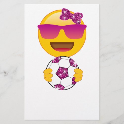 Soccer Player Emoji For Girls Stationery