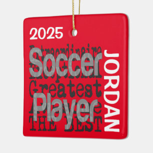 Soccer Player Extraordinaire CUSTOM Ceramic Ornament