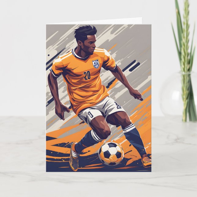 Soccer Player Father's Day Holiday Card (Front)