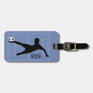 Soccer Player Field Monogram Luggage Tag