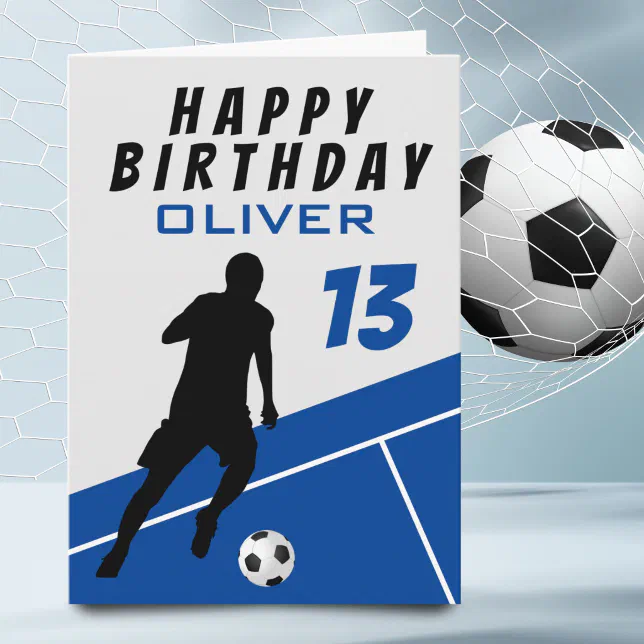 Football Birthday Card Boy's Birthday Football Card 