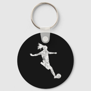 Soccer Player Girl Gift Keychain