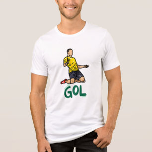 Soccer Player Goal Celebration Illustration. Tri-Blend Shirt