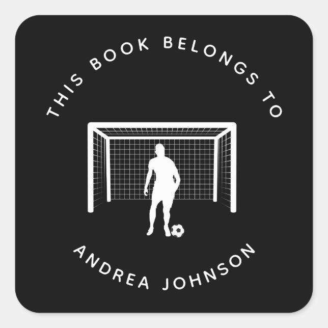 Soccer Player Goalie Goalkeeper Bookplate (Front)