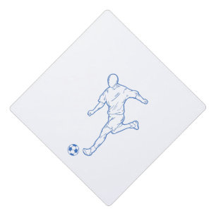 soccer player graduation cap topper