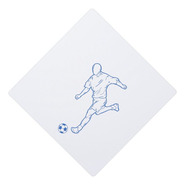 soccer player graduation cap topper (Front)