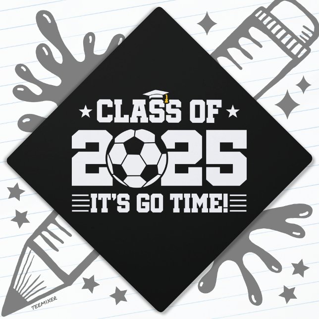 Soccer Player Graduation Class of 2025 Senior Graduation Cap Topper (Creator Uploaded)