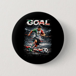 Soccer Player Graphic Toddler Boys Kids Men Coach Button