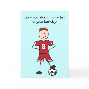 Soccer Player Happy Birthday Card