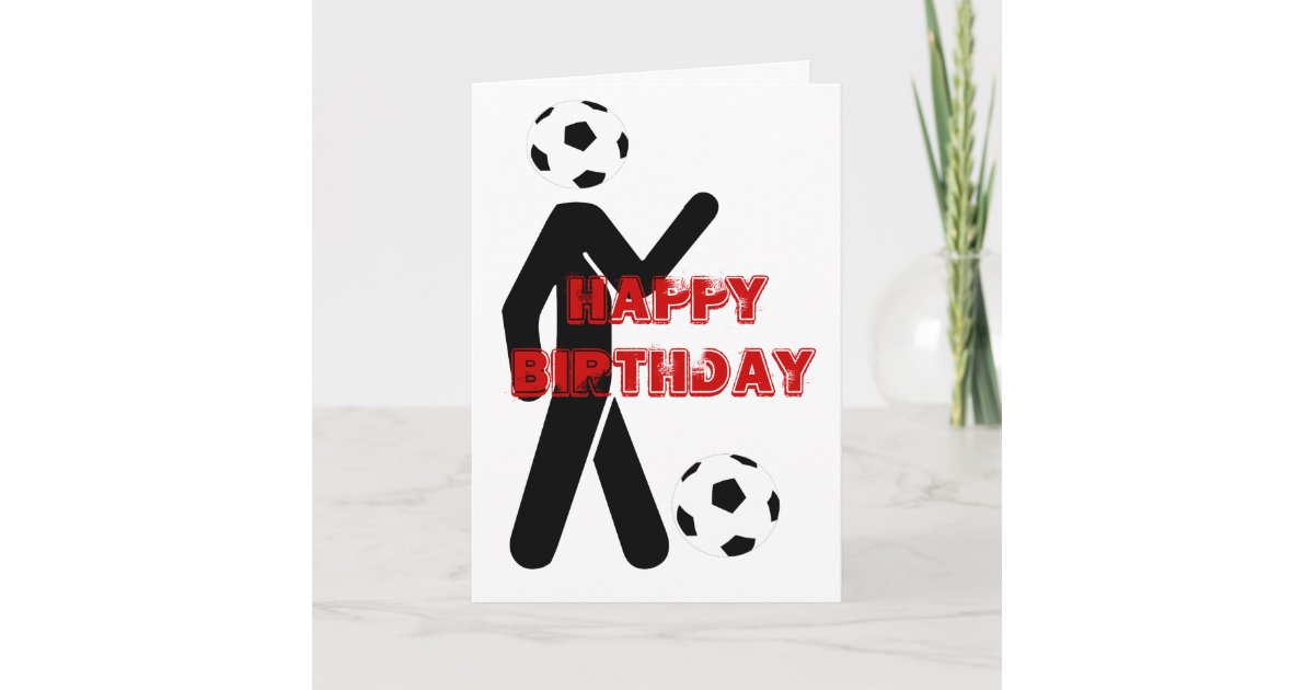Soccer player, Happy, Birthday Card