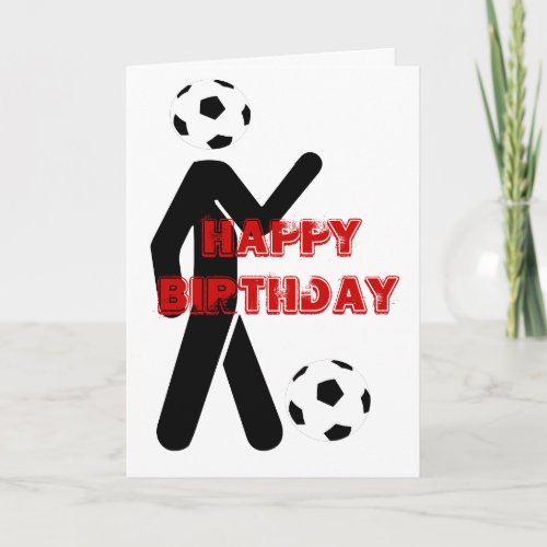 Soccer player Happy Birthday Card