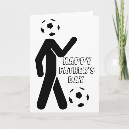 soccer player Happy Fathers Day Card