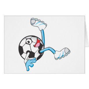 Soccer Player in Bicycle Kick Pose Cards