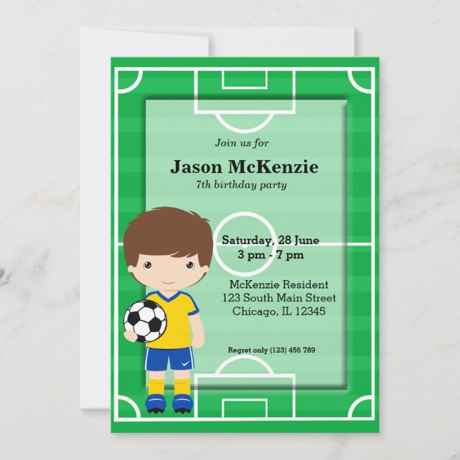 Soccer player invitation (Front)