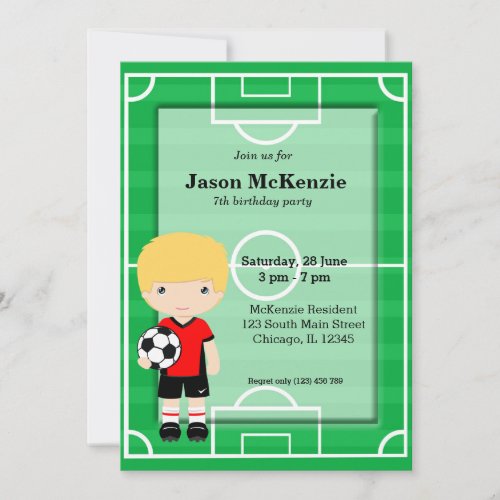 Soccer player invitation