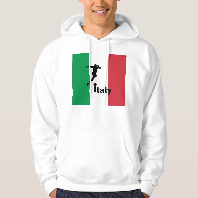 Soccer Player, Italy customizable Hoodie (Front)
